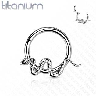 TIT1162-1208 Segment kruh s hadem - helix / cartilage / tragus piercing TITAN