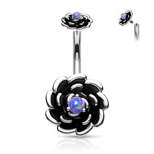 WP0043-A Piercing do pupíku Antique Rose, fialový opál