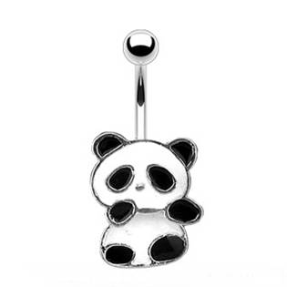 WP01067 Pohyblivý piercing do pupíku panda