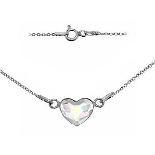 NB-0201-AB Stříbrný náramek se srdcem Crystals from Swarovski® AB