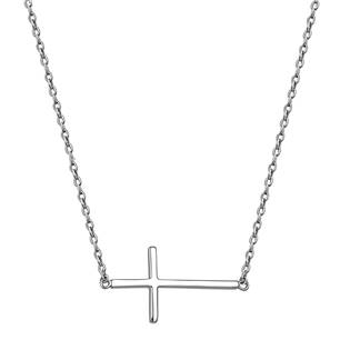 NB-2133-48 Stříbrný řetízek s křížkem, délka 48 cm