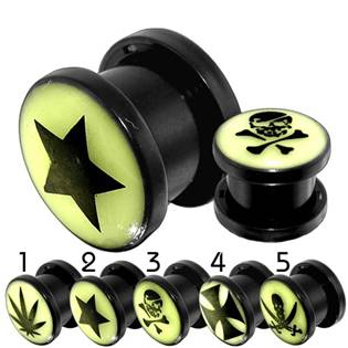 PL01069-04S Plug do ucha fosforeskující