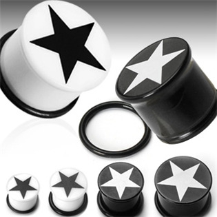PL01015-14WH Plug černá hvězda, průměr 14 mm