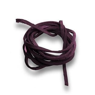 LR9000-13 Řezaná kožená šňůrka švetková fialová, tl. 2 mm, délka 100 cm