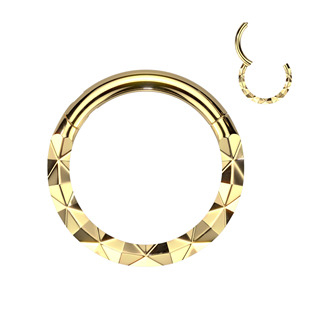 K01072GD-1206 Zlacený piercing kruh segment