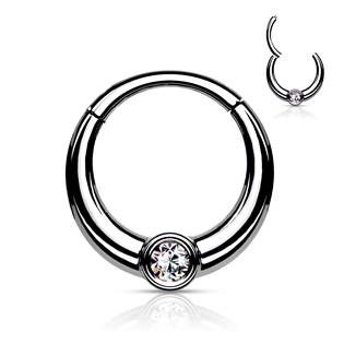 NS0037-ST Ocelový piercing do nosu - tragus / helix / septum