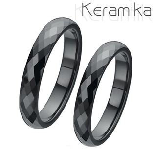 KM1002-4 KM1002 Keramické snubní prsteny šíře 4mm - pár