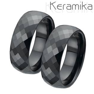 KM1002-8 KM1002 Keramické snubní prsteny šíře 8mm - pár