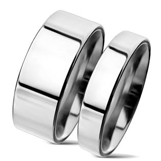 NSS3004-8,4 NSS3004 Snubní prsteny chirurgická ocel 8mm +4mm - pár