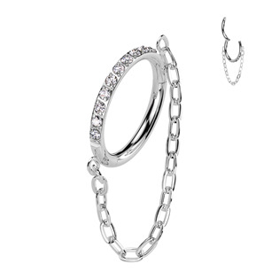 TIT1308-1210 Segment kruh helix / cartilage / tragus / septum piercing TITAN