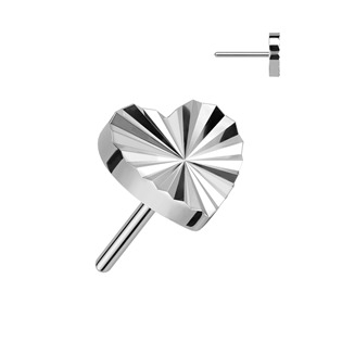 TIT1243-TI Srdíčko k PUSH IN piercingu TITAN