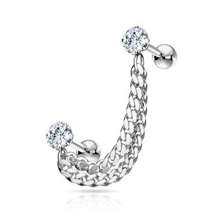 CP1064-C Cartilage piercing do ucha s řetízkem