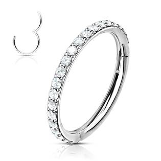 K1041-C Piercing segment kruh s čirými kamínky