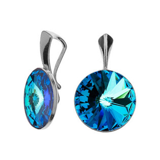 NBP141-BB Stříbrný přívěšek Crystals from Swarovski, Bermuda Blue