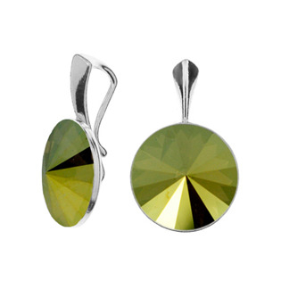 NBP141-IR Stříbrný přívěšek Crystals from Swarovski, Iridescent Green