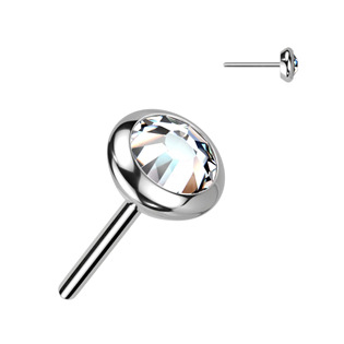 TIT1242C-040 Kamínek k PUSH IN piercing do nosu TITAN, 4 mm zirkon