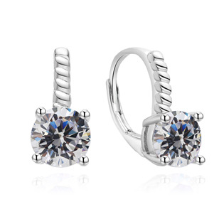 NB-3970 Stříbrné náušnice s čirými zirkony