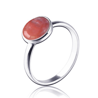 NBP92-62 Stříbrný prsten Watermelon Quartz