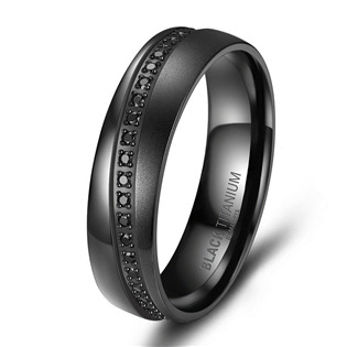 BT-08D-53 Dámský snubní prsten BLACK TITANIUM