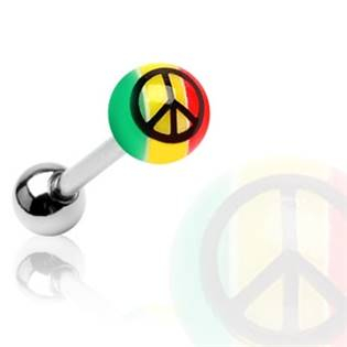 PJ01043 Piercing do jazyka - peace