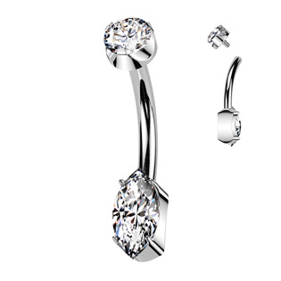 TIT1384-C Piercing do pupíku - TITAN