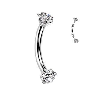 TIT1391-1210 Piercing do obočí TITAN s hvězdičkami