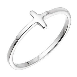 EG5104-50 Minimalisticý stříbrný prsten křížek