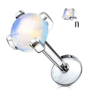 LB0002-OP Labreta / piercing do brady, Opalit
