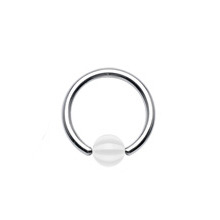 K01022-1613C Piercing - kruh 1,6 x 13 mm, bílá barva