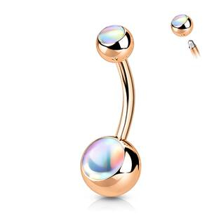 BS0005-RD Zlacený piercing do pupíku - banánek