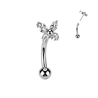 TIT1395-1208 PUSH IN piercing k do obočí TITAN, 1,2 x 8 mm
