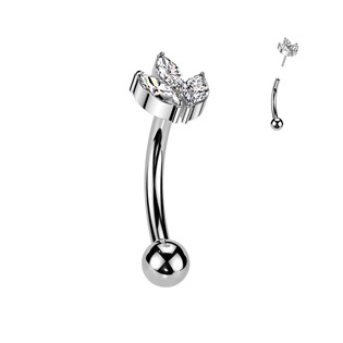 TIT1401-1208 PUSH IN piercing k do obočí TITAN, 1,2 x 8 mm