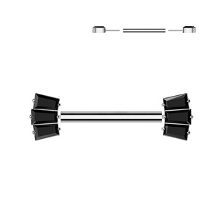 TIT1409-K Piercing do bradavky TITAN - PUSH IN