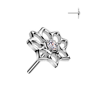 TIT1503 Ozdobná část k PUSH IN piercingu TITAN, lotosový květ