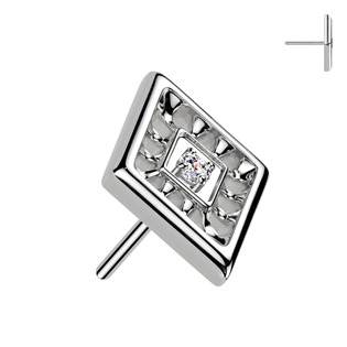 TIT1505 Ozdobná část k PUSH IN piercingu TITAN, kosočtverec