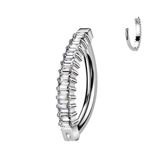 TIT1430 Piercing do pupíku s ozdobným štítem TITAN