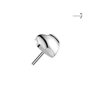 TIT1508 Ozdobná část k PUSH IN piercingu TITAN, srdíčko