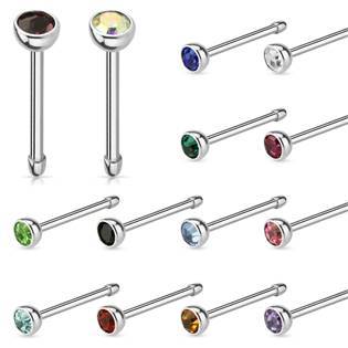 N01058B Piercing do nosu - kamínek