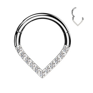 NS0063ST-1210 Segment kruh se zirkony septum / helix / cartilage / tragus piercing