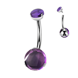 TIT1365 Piercing do pupíku - TITAN, Amethyst