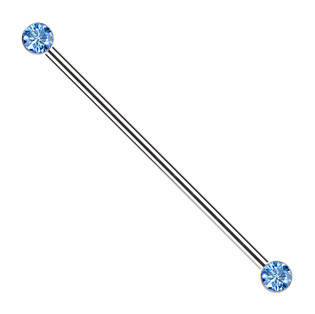 TIT1394-Q Industrial PUSH IN piercing TITAN, tyrkysové zirkony