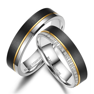 BT-02 BT-02 Snubní prsteny BLACK TITANIUM