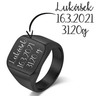 OPR305K-61 Personalizovaný ocelový prsten