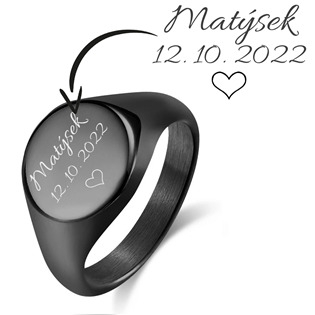 OPR310K-61 Personalizovaný ocelový prsten