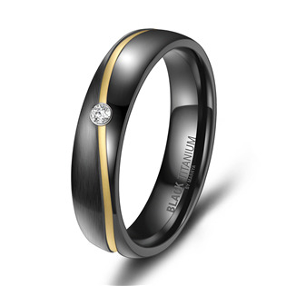 BT-01D-52 Dámský snubní prsten BLACK TITANIUM