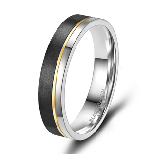 BT-02P-55 Snubní prsten BLACK TITANIUM