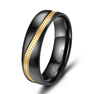 BT-03P-68 Snubní prsten BLACK TITANIUM