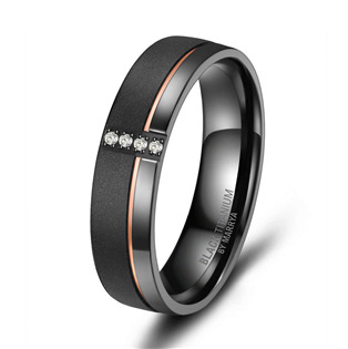 BT-04D-60 Dámský snubní prsten BLACK TITANIUM