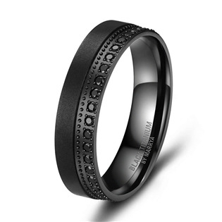 BT-10D-49 Dámský snubní prsten BLACK TITANIUM
