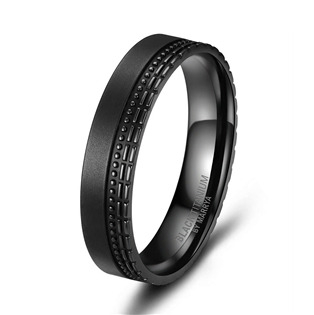 BT-10P-55 Snubní prsten BLACK TITANIUM